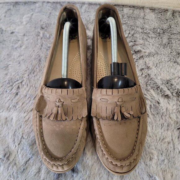 Sas Softie Loafers Womens 9M Brown Leather Kiltie Tassel Comfort Shoes - Picture 8 of 9